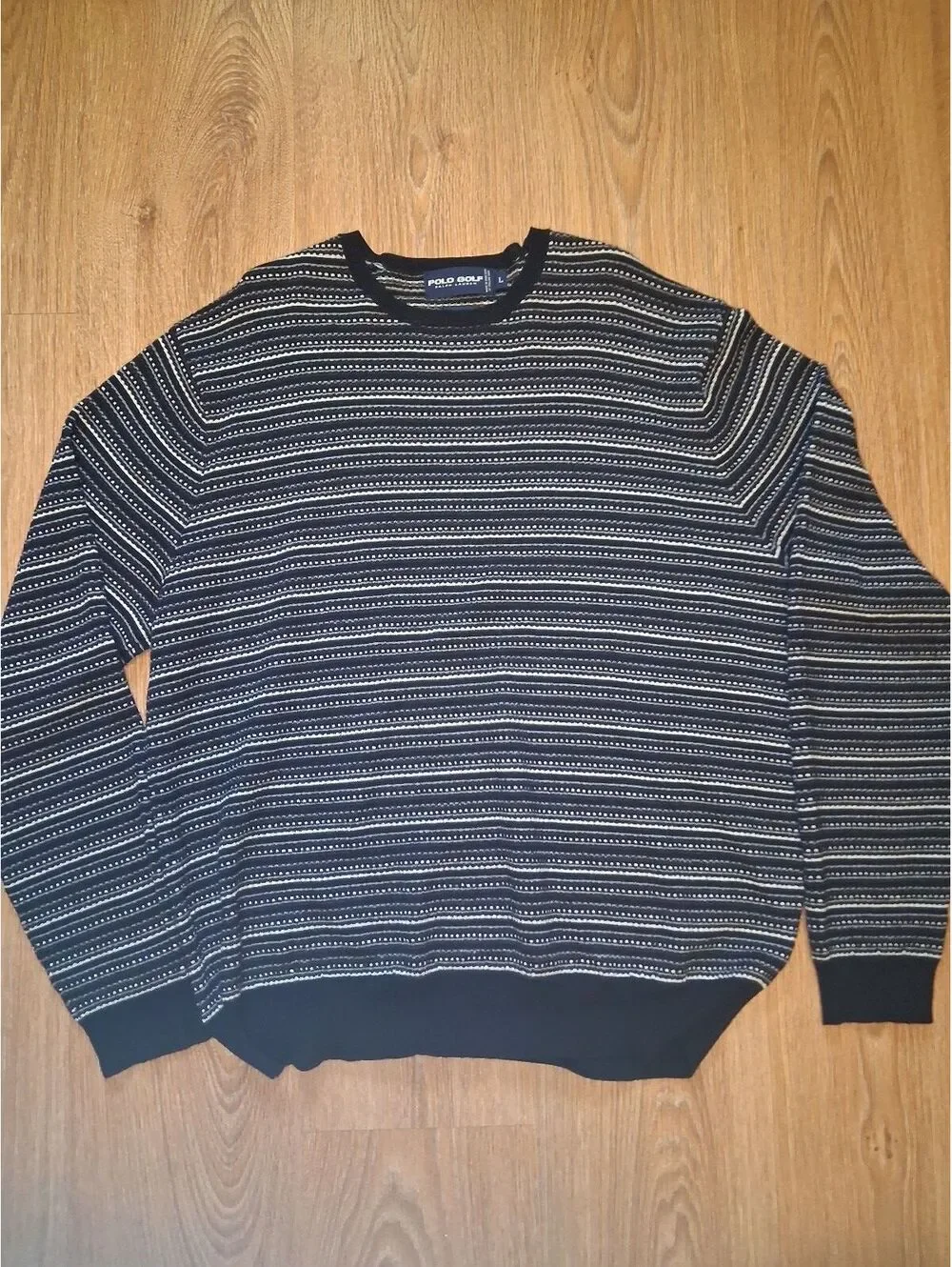 VINTAGE Polo Golf Ralph Lauren Sweater Large Merino Wool